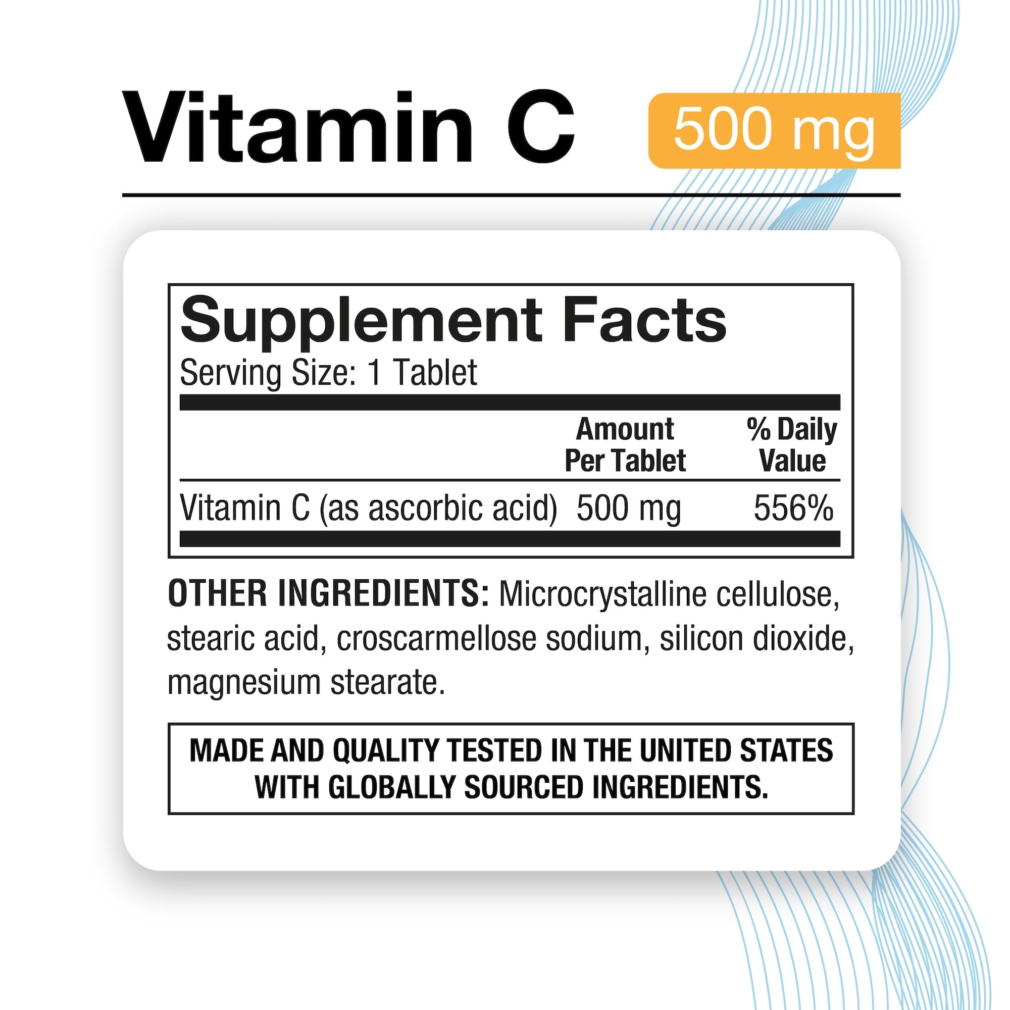 Puregen Labs Vitamin C 500 mg Supports a Healthy Immune System, 200 Tablets — Amazon image 2