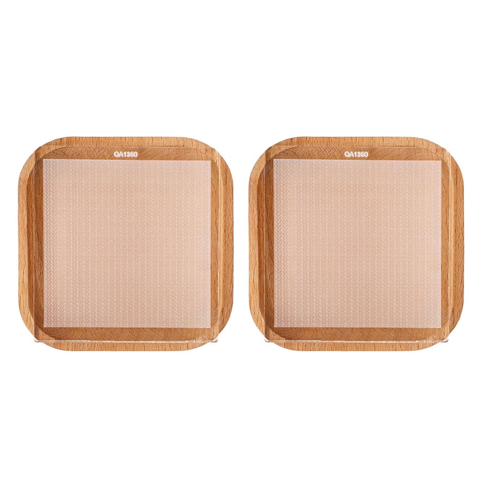 Hsioluted Embossed Leather Texture Cakes Molds Baking Artistic Acrylic Lace Stamp for Fondant Cakes and Dessert Embellishment Pastries Embosser