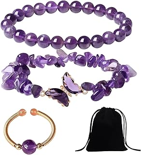 2 Bracelets en Cristal avec Bracelet Papillon et Bague, Bijoux Élégants à La Mode pour Femme, Sac De Rangement Inclus