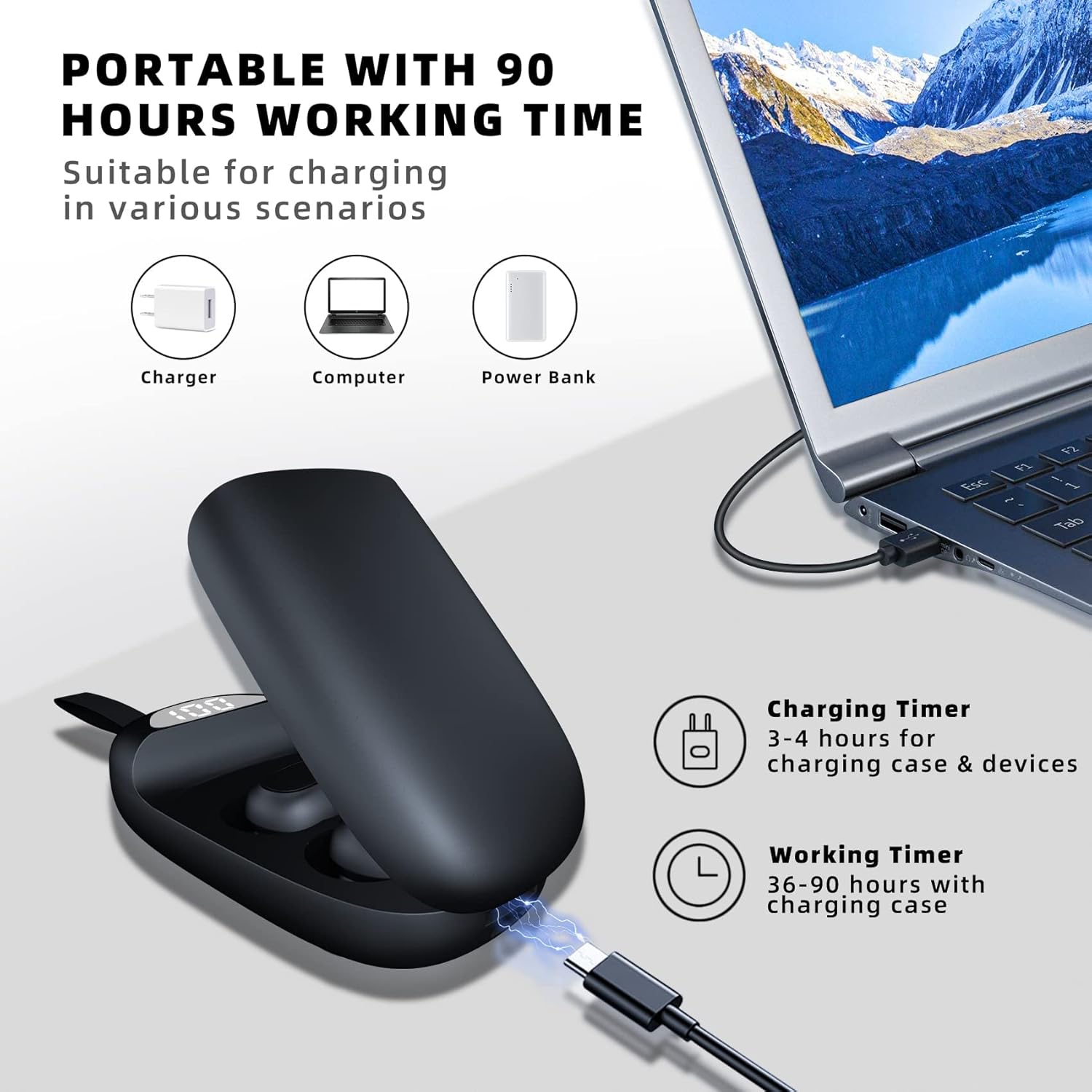 Hearing Aids,Rechargeable Hearing Aids for Seniors|Adults,Hearing Amplifier Aid with Noise Cancelling,Portable Completely in Canal Hearing Devices for Volume Control