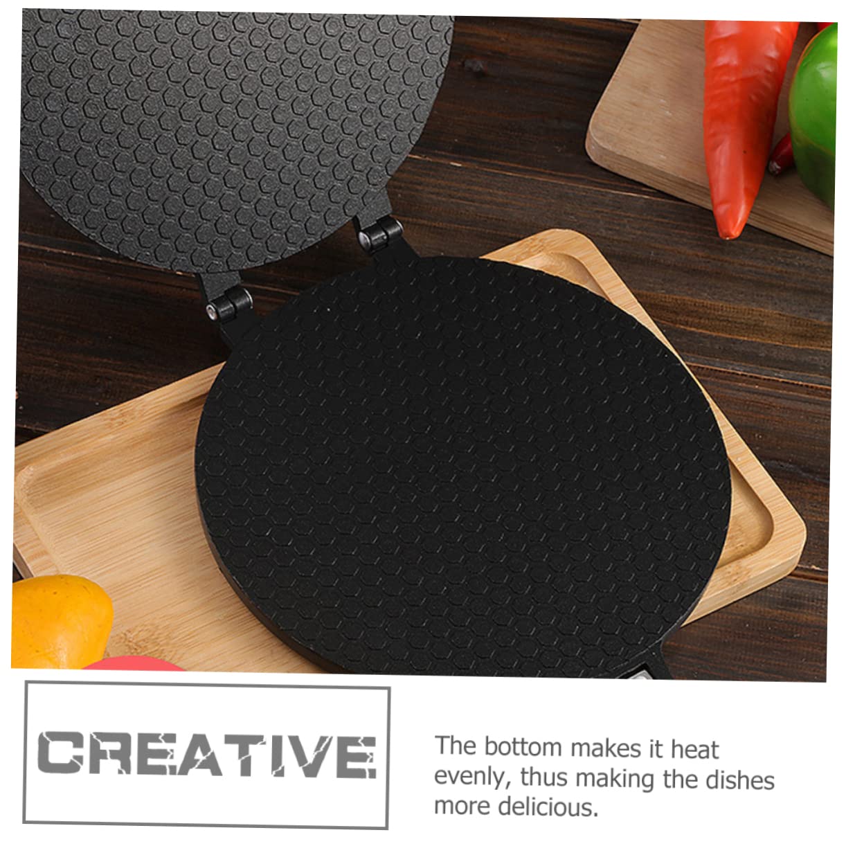 Runder Omelett Maker aus Aluminium, Schwarz für Backen