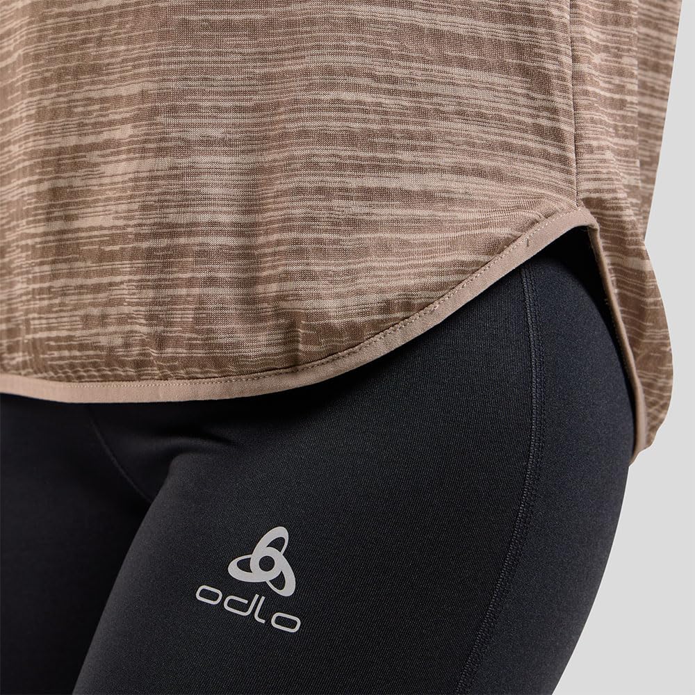Odlo Essential Thermal Mid Layer Camiseta de Running Mujeres Misty Lilac Melange