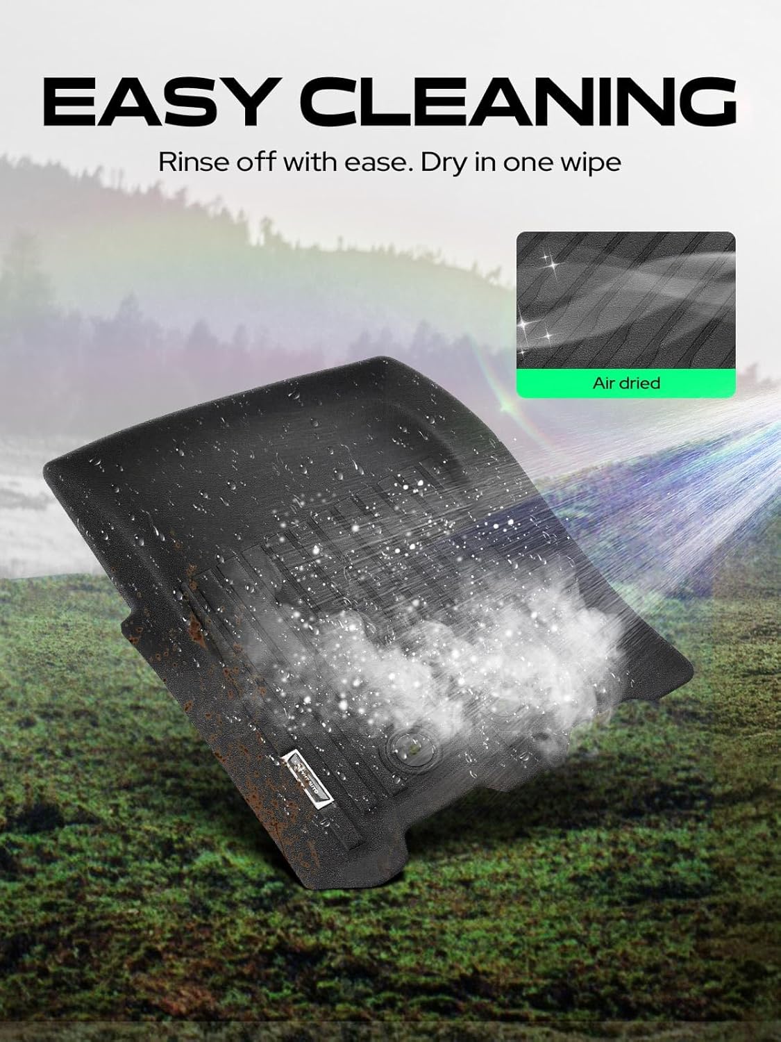 YHTAUTO Floor Mats & Cargo Mat Fit for Ford Expedition EL & Lincoln Navigator L 2011-2017 (w/2nd Row Bench Seats Center Console), 1st & 2nd & 3rd Row & Trunk Mat, Set of 5 - Image 8