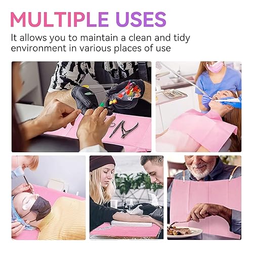 Miniatura 6 de Makartt Alfombrillas de Uñas Desechables 50 Piezas Fáciles de Limpiar, Toalla de Mesa de Uñas Impermeable de 3 Capas para Manicura y Pedicura,