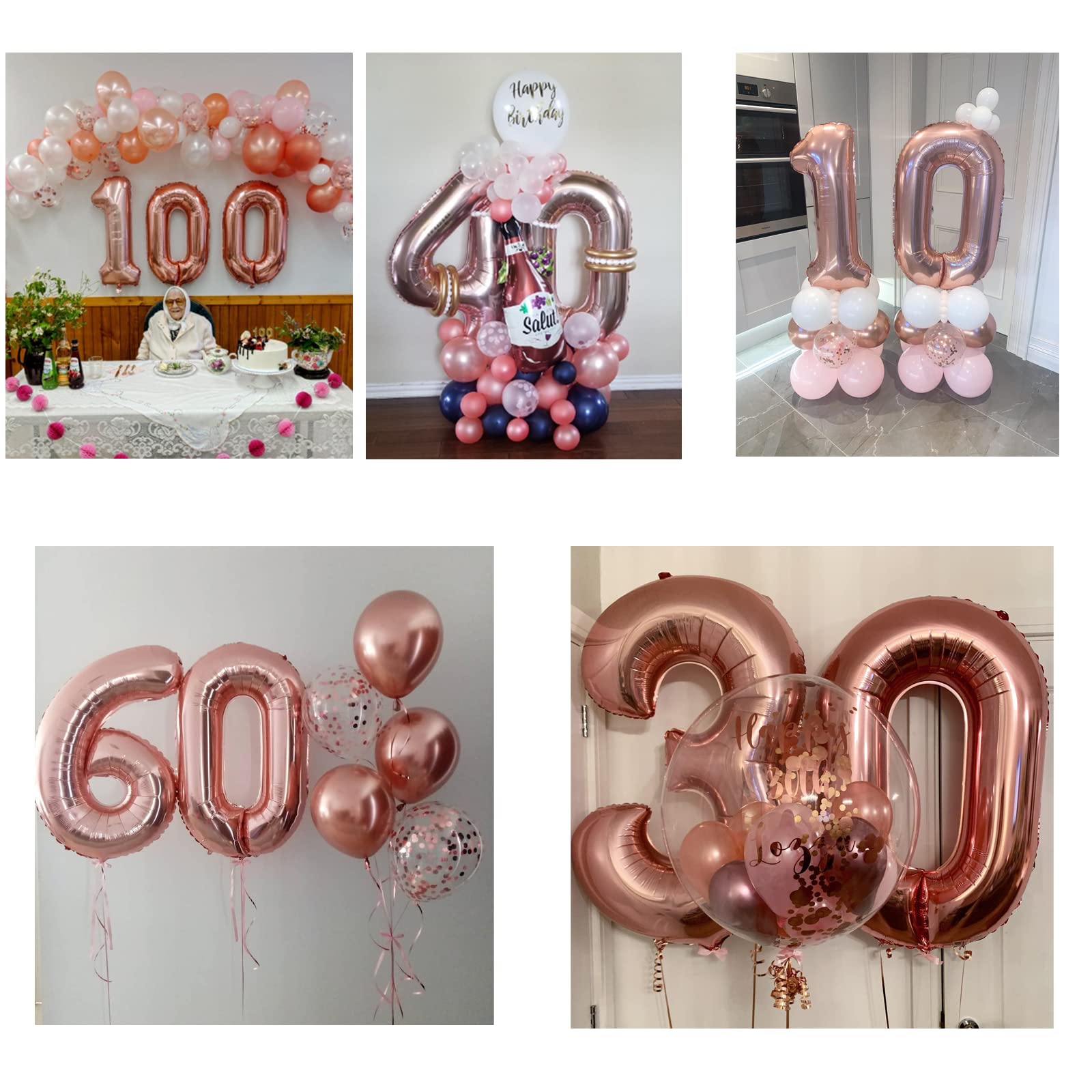 素敵な日に✨数字バルーン ローズゴールド アルミ風船 誕生日 ナンバー0 Amazon | EXGOX 数字 バルーン 大きい ローズゴールド 誕生日 ナンバー