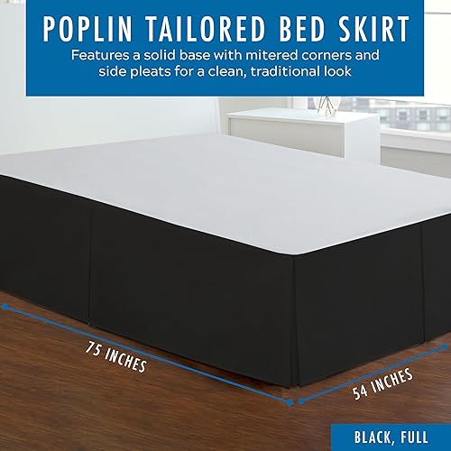 Miniatura 83 de Fresh Ideas Bedding Tailored Bedskirt, Classic 14” Drop Length, Pleated Styling, California King, White