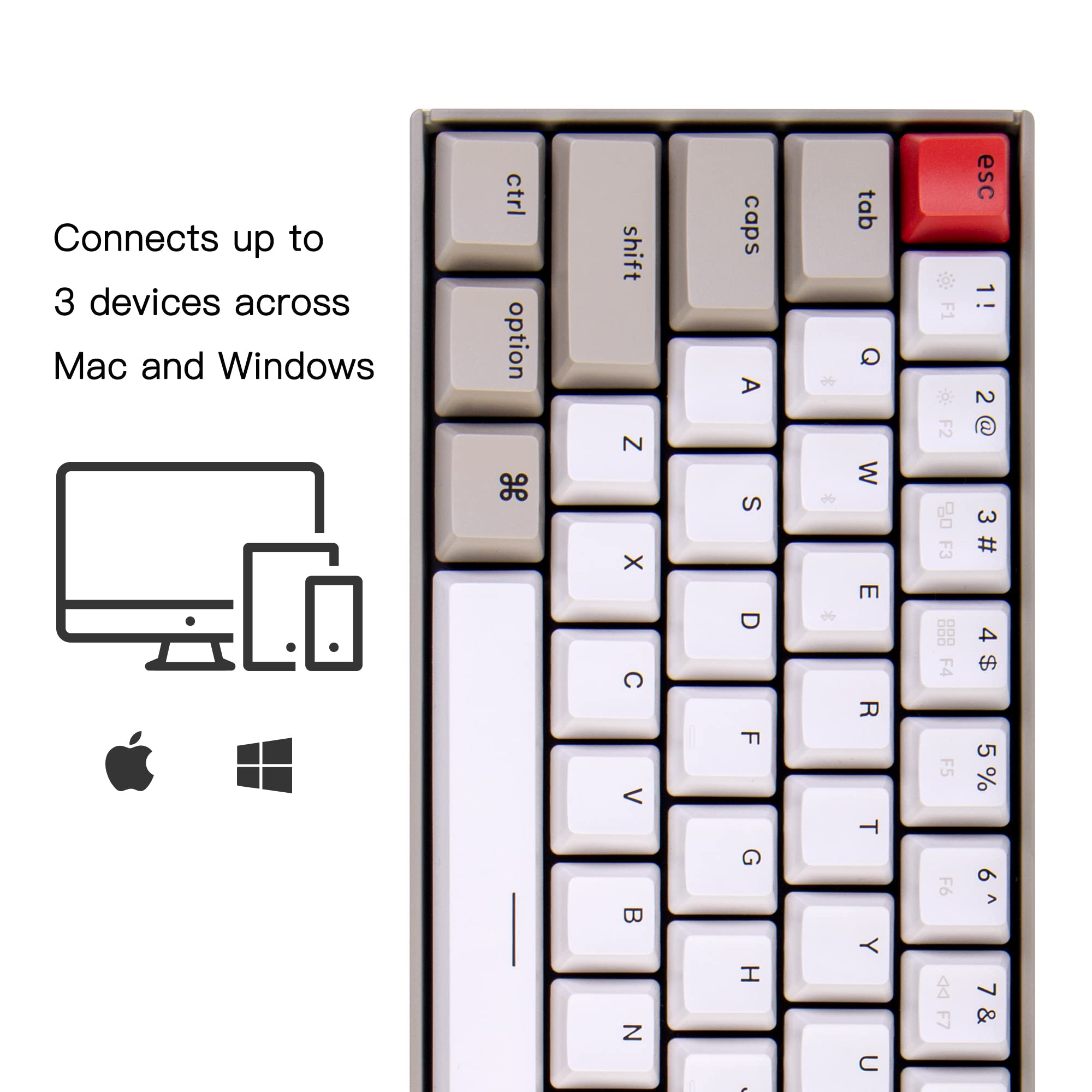 Keychron K14 Bluetooth 5.1 Wireless Mechanical Keyboard with Keychron