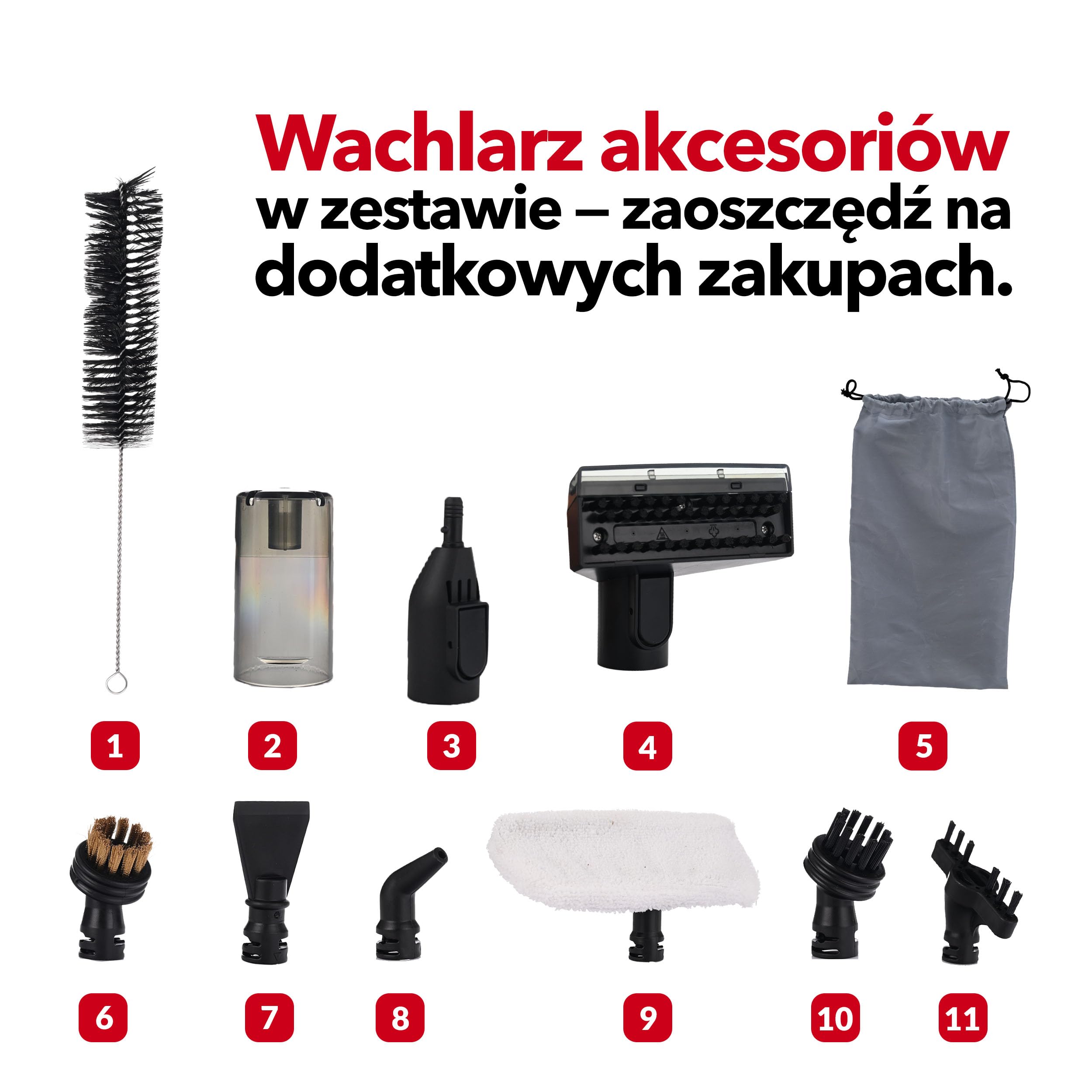 LEHMANN SteamWash 1800 Odkurzacz Piorący i Parownica 4w1, Pranie Tapicerki i Dywanów Ciepłą Wodą 60°C oraz Parą 116°C, Moc Ssania 16 kPa, Urządzenie do Czyszczenia Sof, Samochodu i Domu