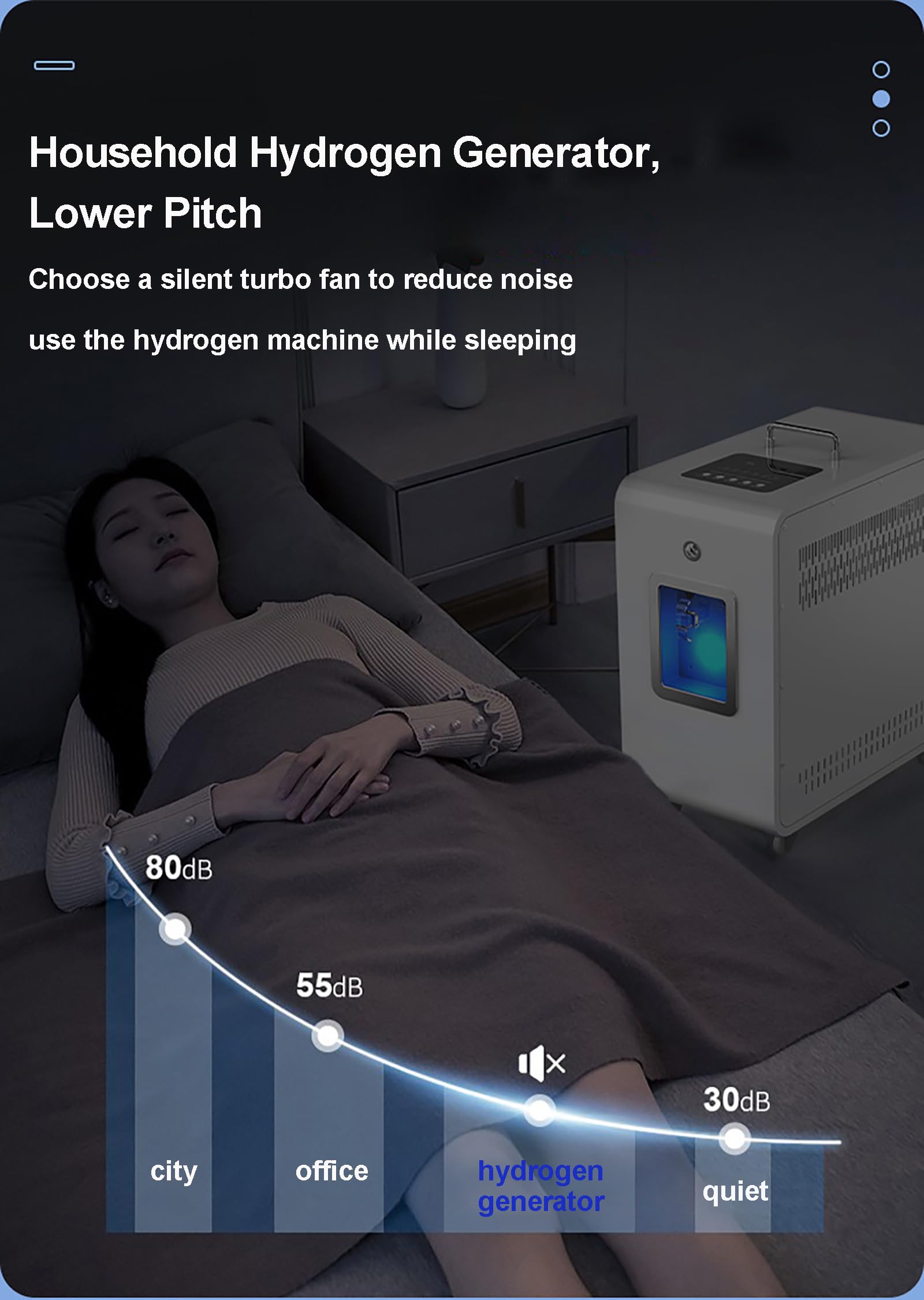 Urządzenie do inhalacji wodorem z uniwersalnym kołem, generator H2 o wysokiej czystości 99,99%, gaz brunatny 1500/3000 ml/min, inhalator dwuportowy, niski poziom hałasu, ekran dotykowy