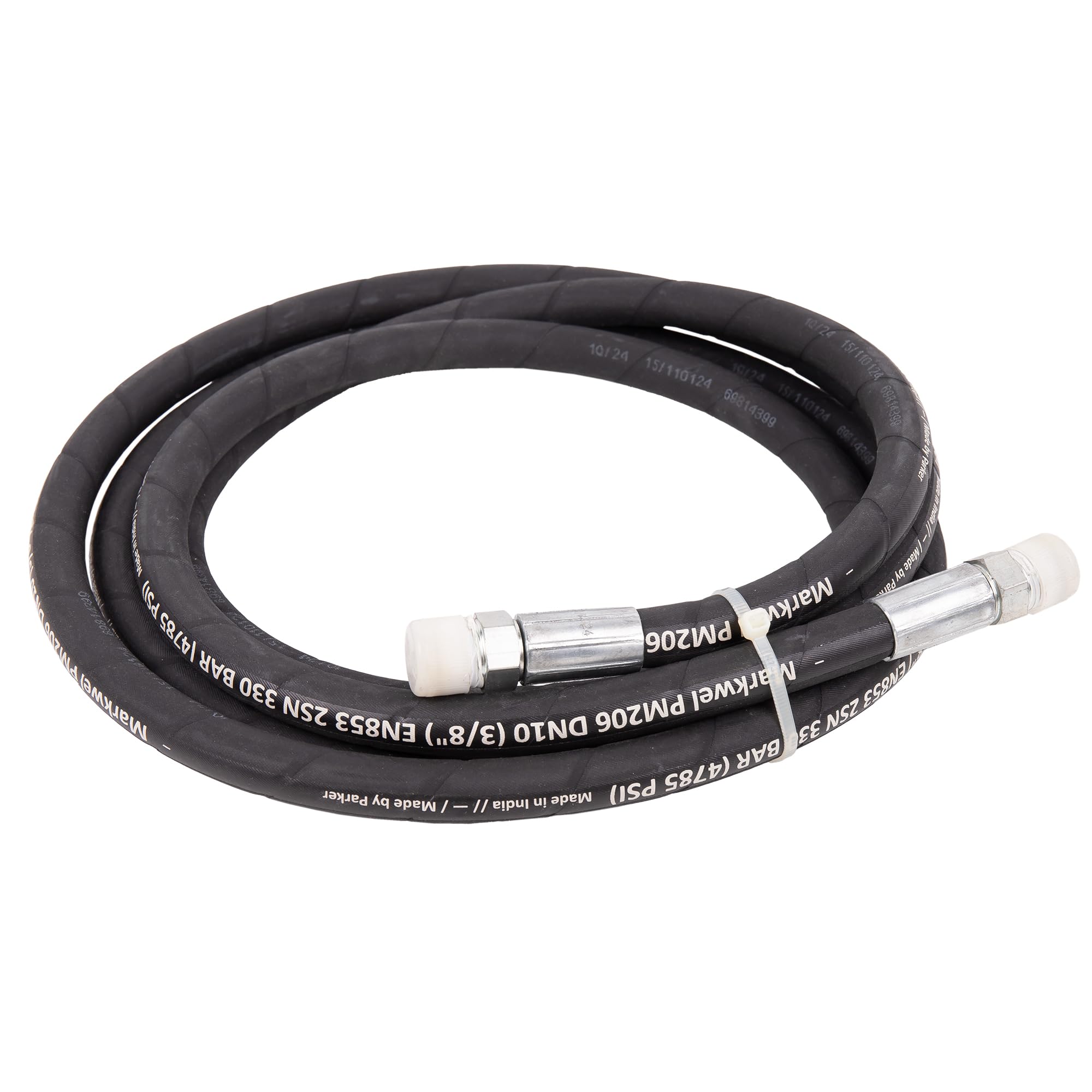 Cofan Manguera hidráulica | Presión: 2200 PSI | 1/2" BSP | Longitud: 3,5 m | Adecuado para bombas neumáticas lubricantes
