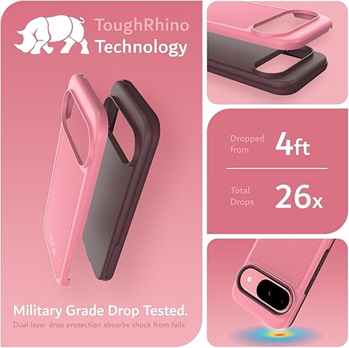 Vista 19 de TUDIA MergeGrip - Funda para Google Pixel 7a 2023, [probada en caídas de grado militar] borde elevado para protección de pantalla y cámara, doble