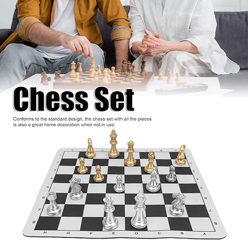 Miniatura 4 de Juego de ajedrez, piezas de tablero de ajedrez, diseño estándar, PS Presente, portátil, amplia utilidad para el hogar