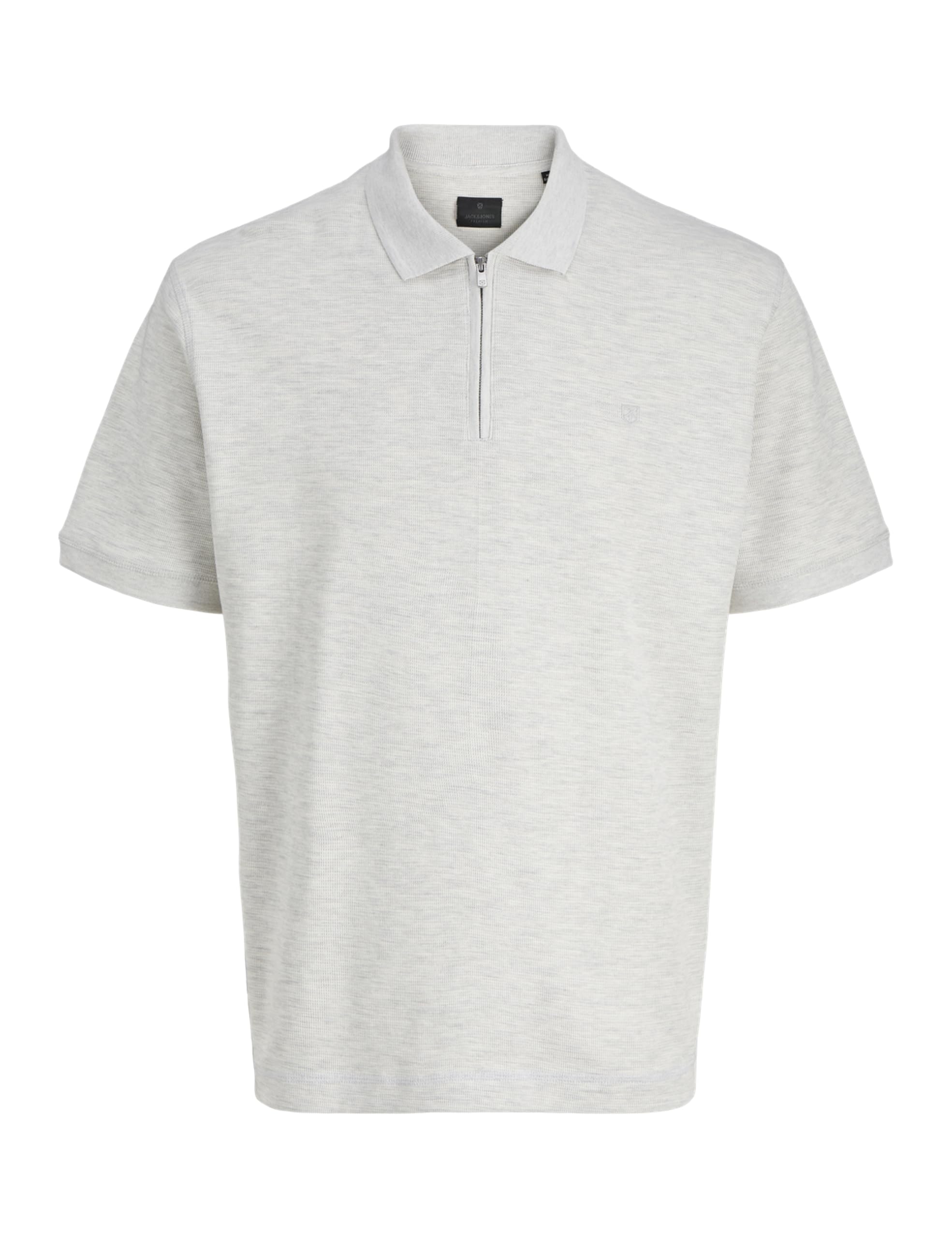 JACK & JONES Jprblawalker SS Zip Polo Shirt, White, M