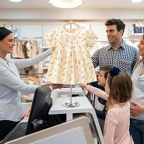 Miniatura 6 de Huaerle 5 piezas de soporte de exhibición de camisetas para niños, estante de ropa ajustable, soporte de hombro flexible, colgador de ropa portátil,