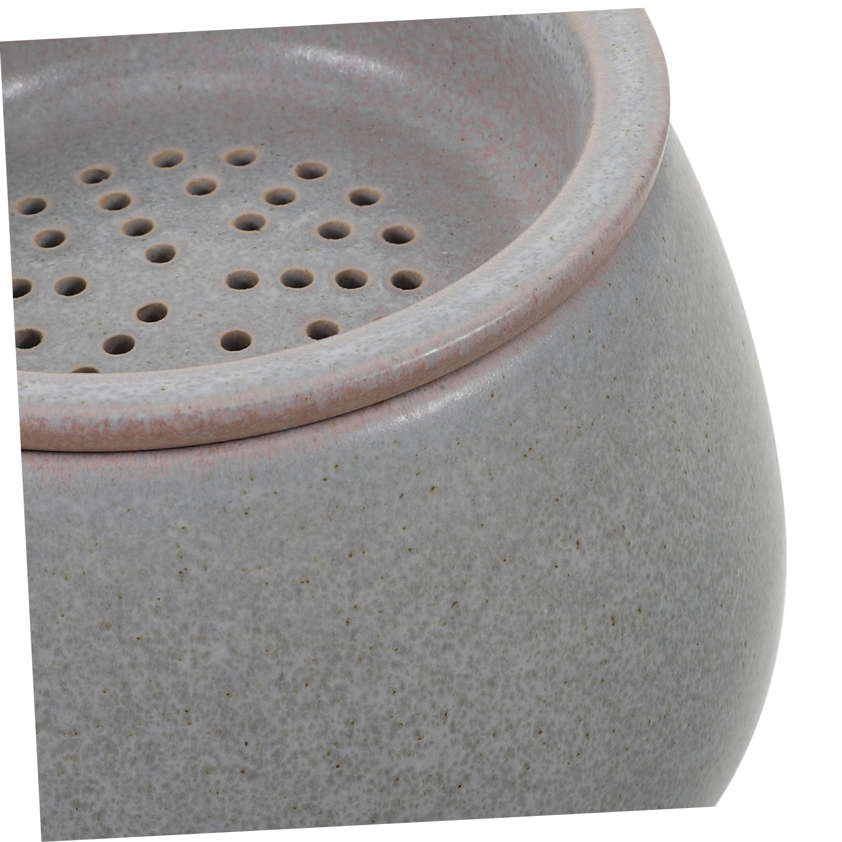 COLLBATH Ceramiczna Miska Do Filiżanek Do Herbaty z Sitkiem i Pokrywką Vintage Porcelanowa Wodę Ceremonii Gongfu Odporna Ciepło Łatwa Czyszczeniu Pojemna Zużytą Wodę