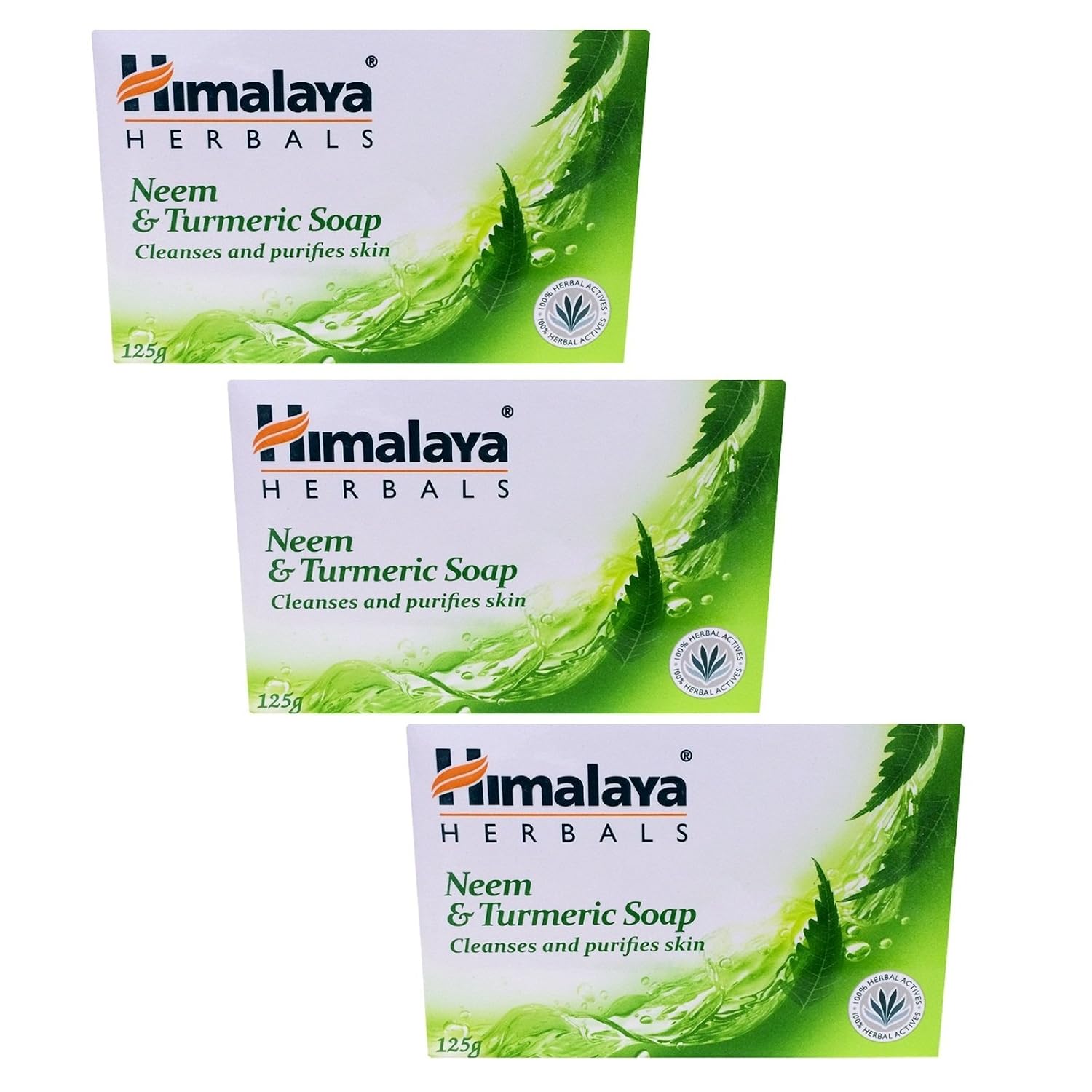 Himalaya Herbals Neem & Turmeric Soap (125g) (Pack Of 3)