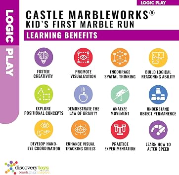 Discovery Toys Castle MARBLEWORKS Marble Run | Kid-Powered Learning | STEM Educational Building Block Toy Learning & Childhood Development 2 Years Old and Up