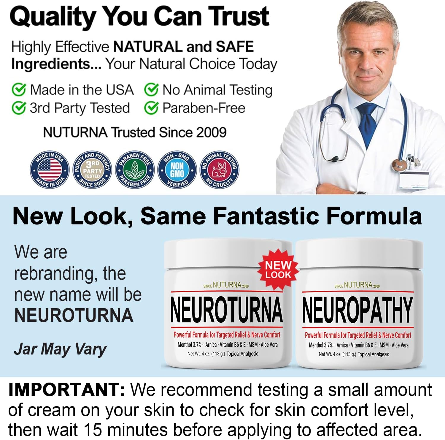 Neuropathy Relief Cream - Fast Acting Max Relief for Feet Hands Legs Toes - Ultra Strength Menthol, Arnica, Aloe Vera, MSM, Natural Soothing Nerve Relief - Extra Large 8 oz - Image 6