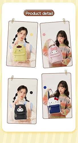 Miniatura 6 de Mini mochila kawaii de anime para niñas + llavero anime, mochila de cosplay linda muñeca bolso de hombro, Negro -, Mochilas de viaje