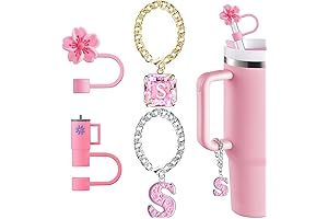 Stanley Tumbler Accessories: Crystal Letter Charm, Straw Topper Covers, 40Oz Handle Tumbler Parts