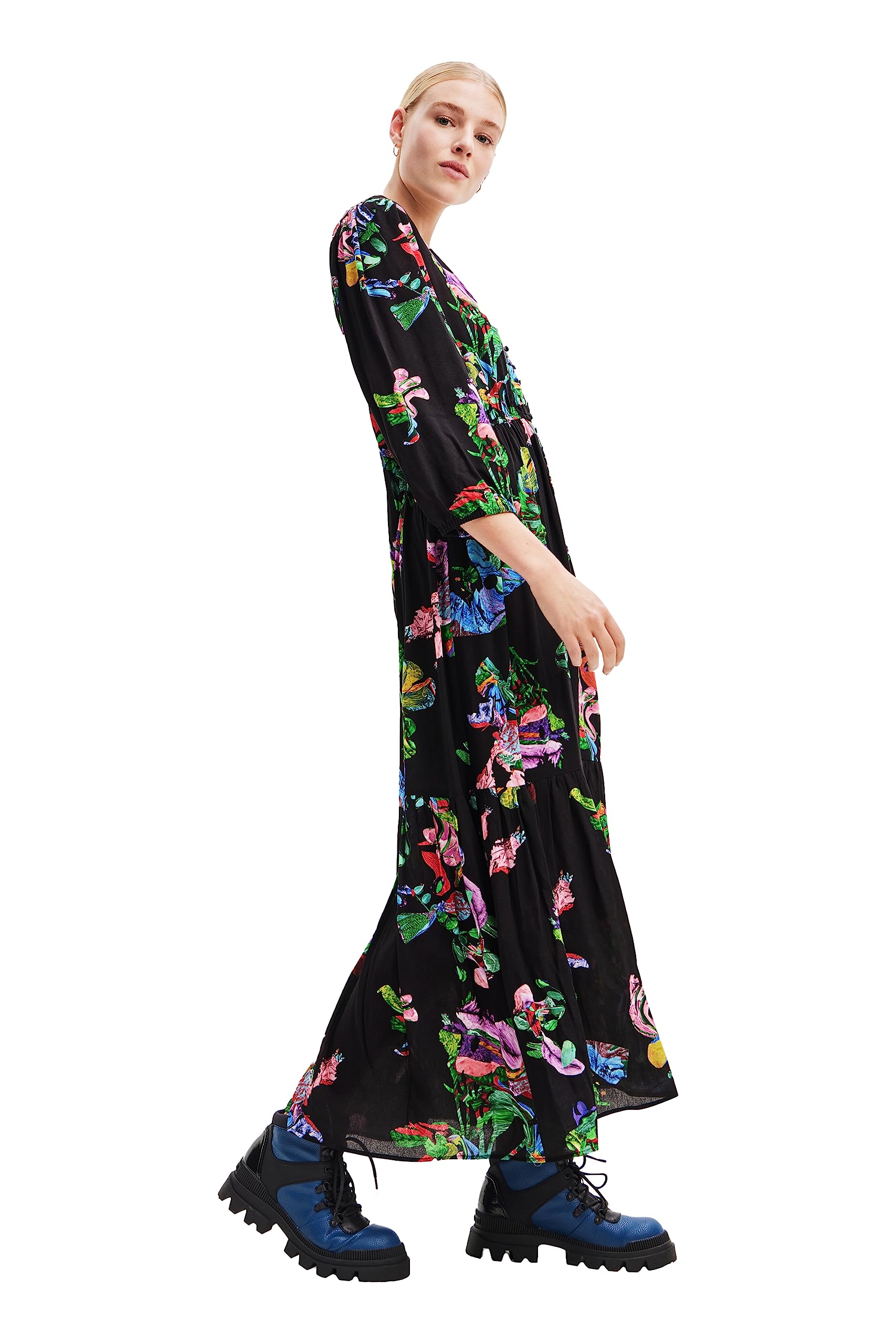 Desigual Women's Vest_Poppy-Lacroix Dress, Black, Mittel