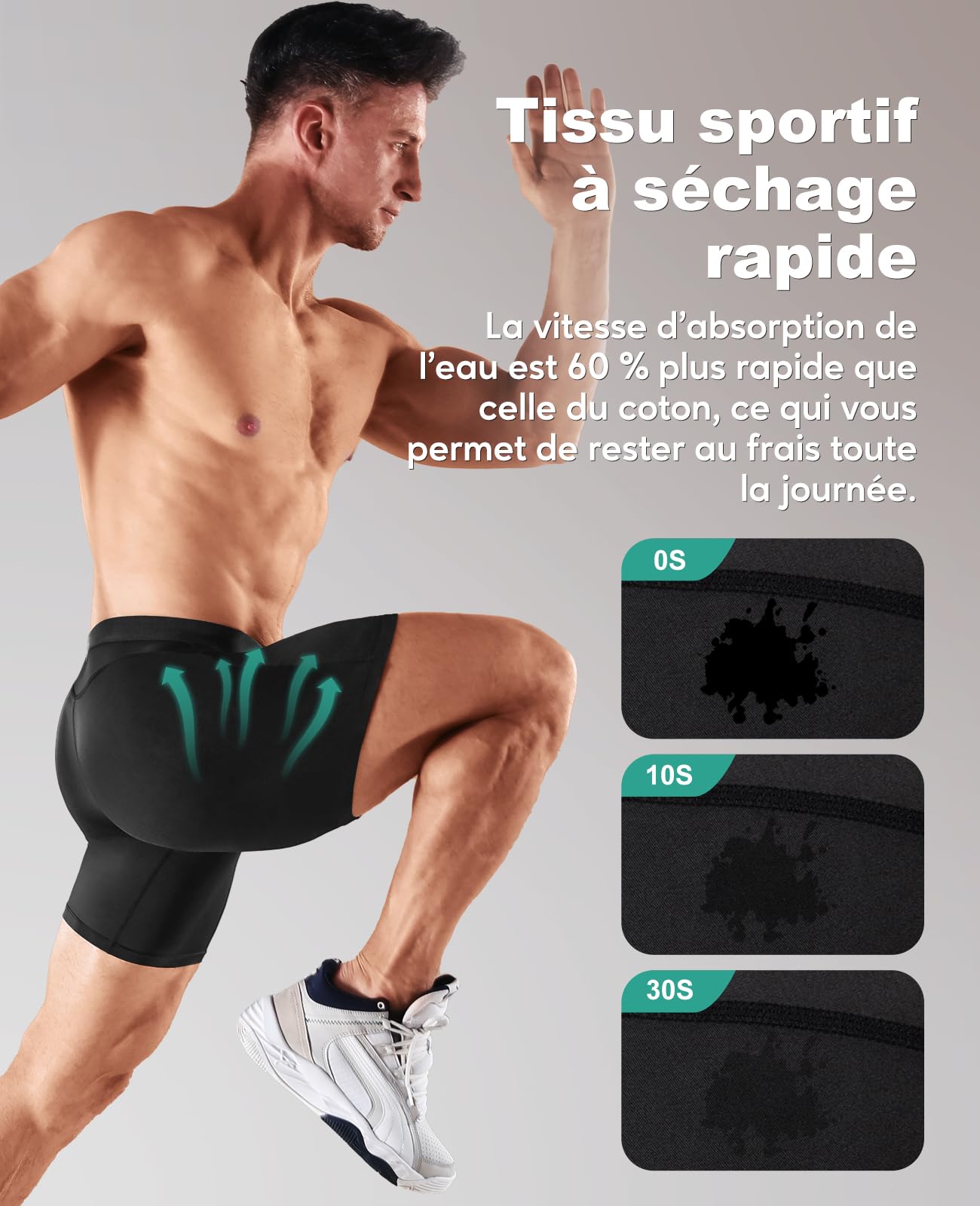 Niksa Caleçon Homme Boxer Sport Lot de 1/2/3