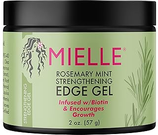 Mielle Organics Rosemary Mint Strengthening Edge Gel, Biotin & Essential Oil Growth Booster Hair Styling Treatment, 2 Ounces