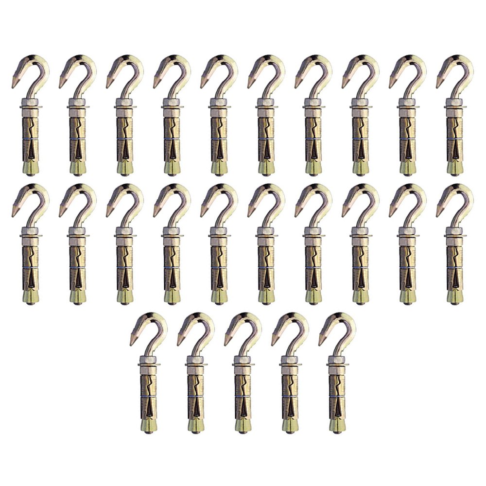 M6 Hook Bolt Shield Anchor - 25 Pack