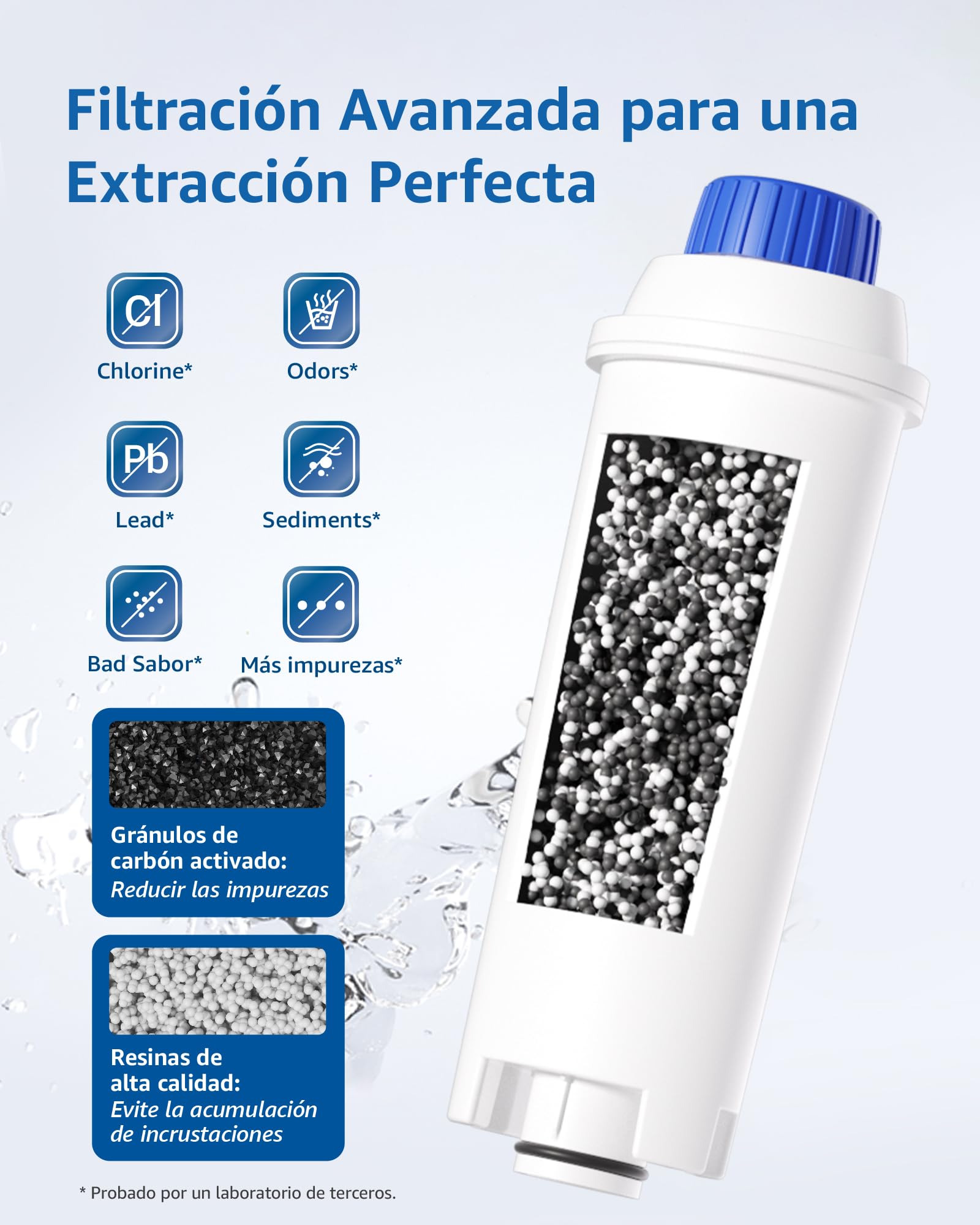 Maxblue Filtro de Agua para Cafetera, Recambio para De'Longhi® DLSC002, DLS C002, 9310926, SER3017, 5513292811 y Cafetera Espresso de ECAM ETAM EC800 EC680 BCO, Certificado TÜV SÜD (6)