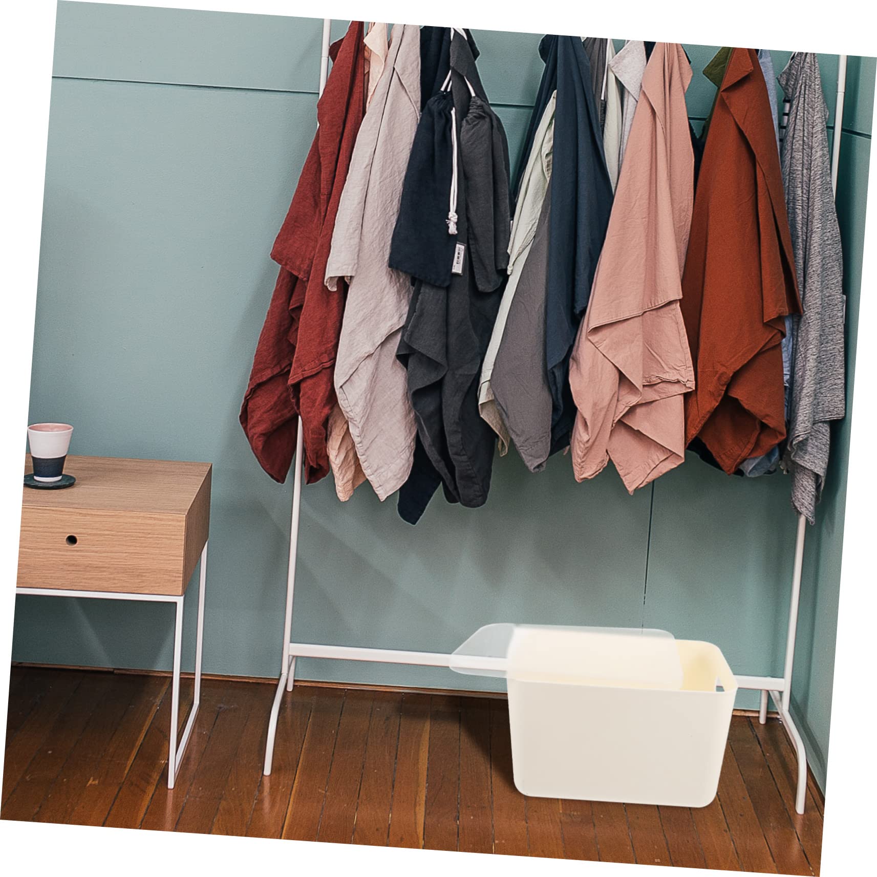 Ciieeo Boîte de Rangement pour Placard 4 Pièces en Pp Blanc avec Couvercle