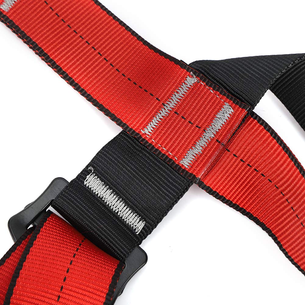 Cryfokt Cintura di Sicurezza Ad Alta Resistenza per Imbracatura da Arrampicata in Poliestere Rosso per Bambini per 3-10/10-14 Anni