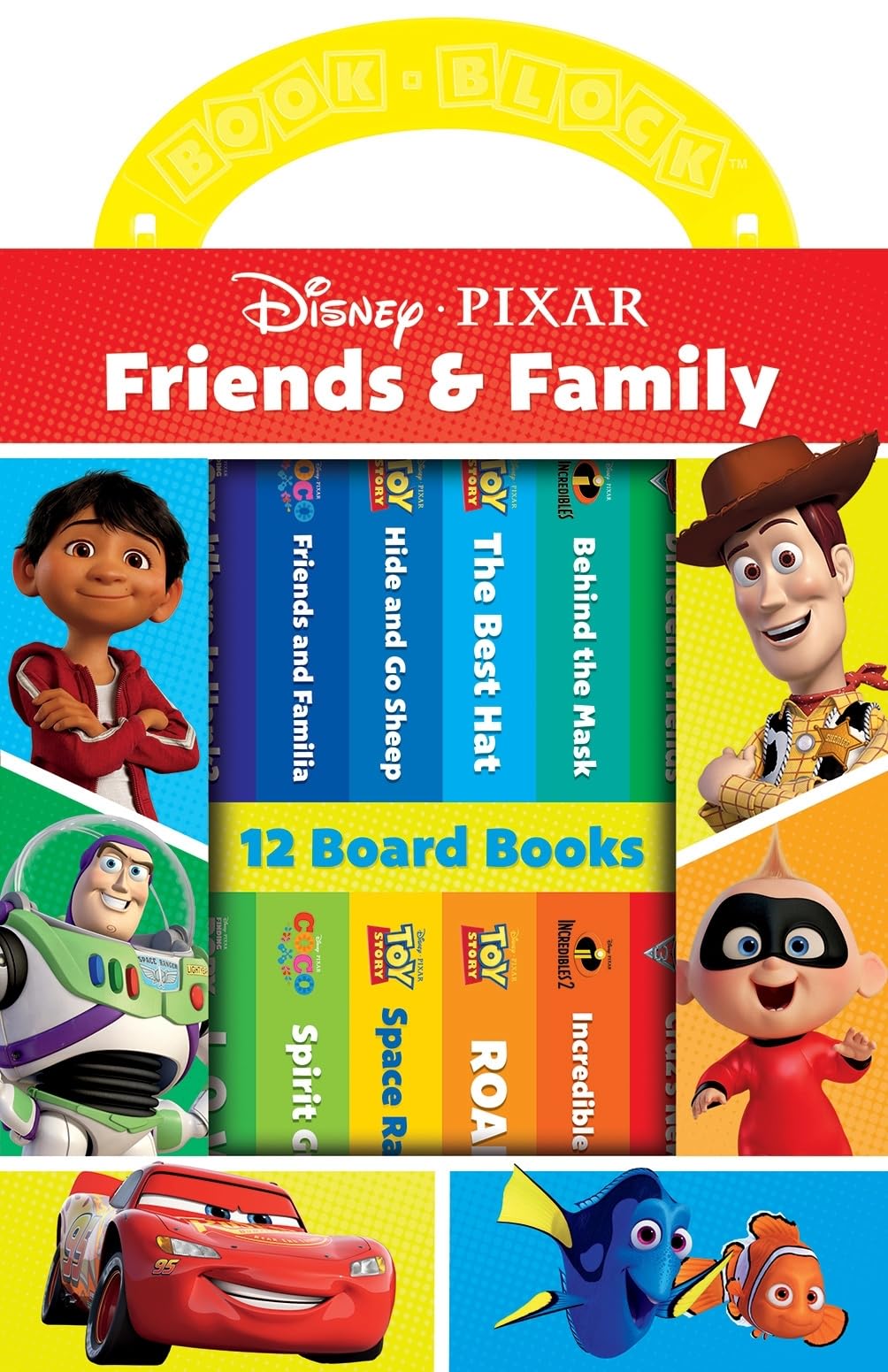 PI KIDS Disney Pixar - Toy Story, Cars, Coco, and more! Friends and Family: My First Library Board Book Block 12-Book Set Board book – Picture Book, 15 January 2019