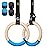 Gonex Gymnastics Rings with Adjustable Number Cam Buckle Straps, Workout Pull Up Olympic Rings for Gym, Full Body Exercise, Outdoor Training, 8.7 ft Straps Non-Slip Rings