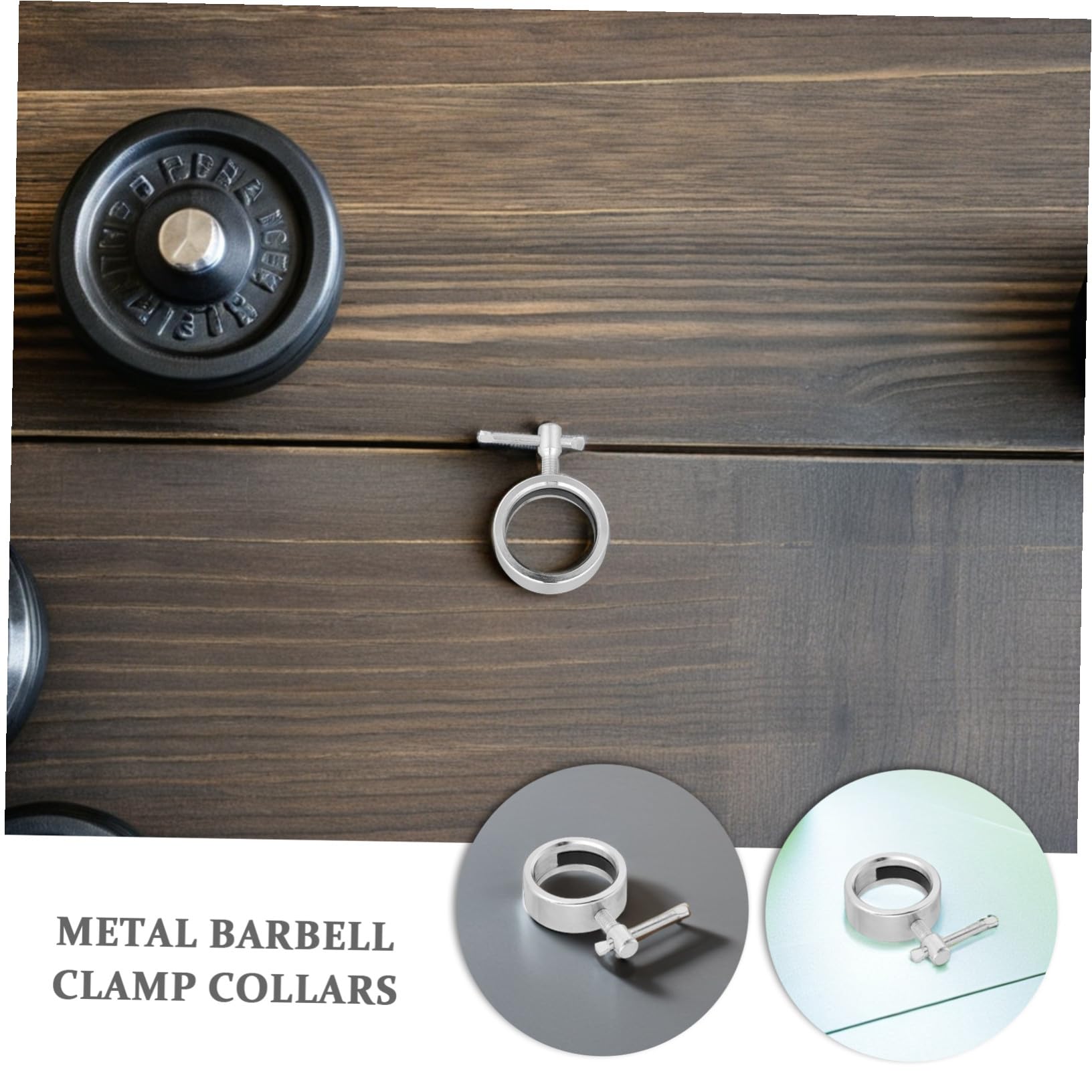 Didiseaon 2 Piezas Collares de Aleación para Barra con Clip de Resorte Abrazaderas para Gimnasio Sujeción Segura para Pesas de Resistentes para Entrenamiento de Fuerza