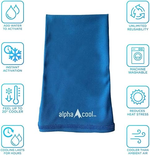 Miniatura 3 de Alphacool - Máscara de cuello de enfriamiento para máscara facial, máscara de polaina, bandana, bufanda, para protección caliente del verano, se