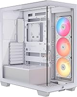 Corsair 3500X RS ARGB White Mid-Tower PC Case - 3 Reverse RS120-R Fans, Panoramic Glass, Reverse MB Compatible