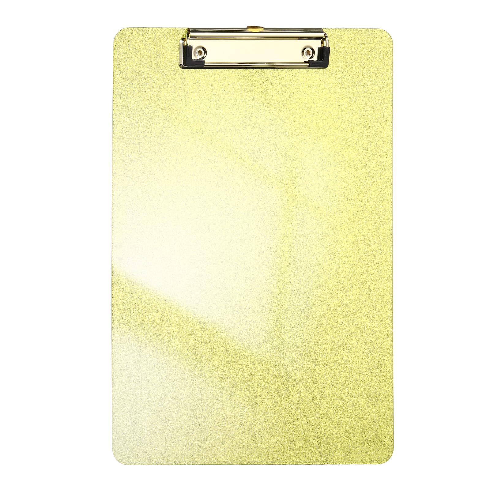 PATIKIL Plastic Clip Boards, A4 Size Glitter Gold Tone Stylish Clip Boards Glitter Design Cute Clipboards Office Supplies for Restaurant Shop Store Note Memo Card Sign Holder