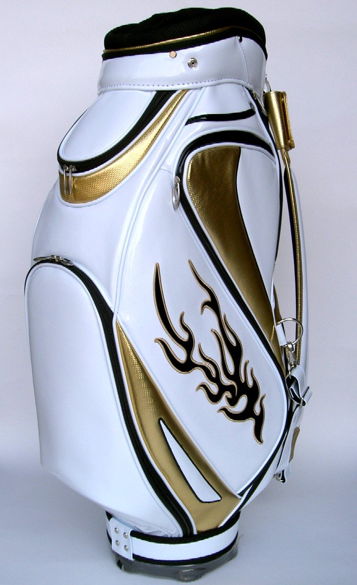 Amazon | オリジナルキャディバッグ FIREモデル（ホワイト／ゴールド