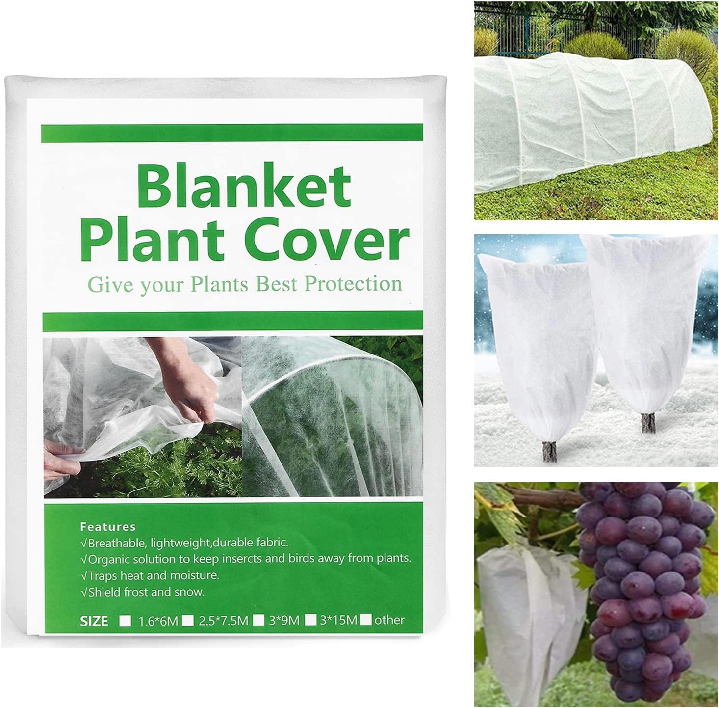 BoArt Winter Plant Covers Freeze Protection 10ft * 30ft, Reusable Floating Row