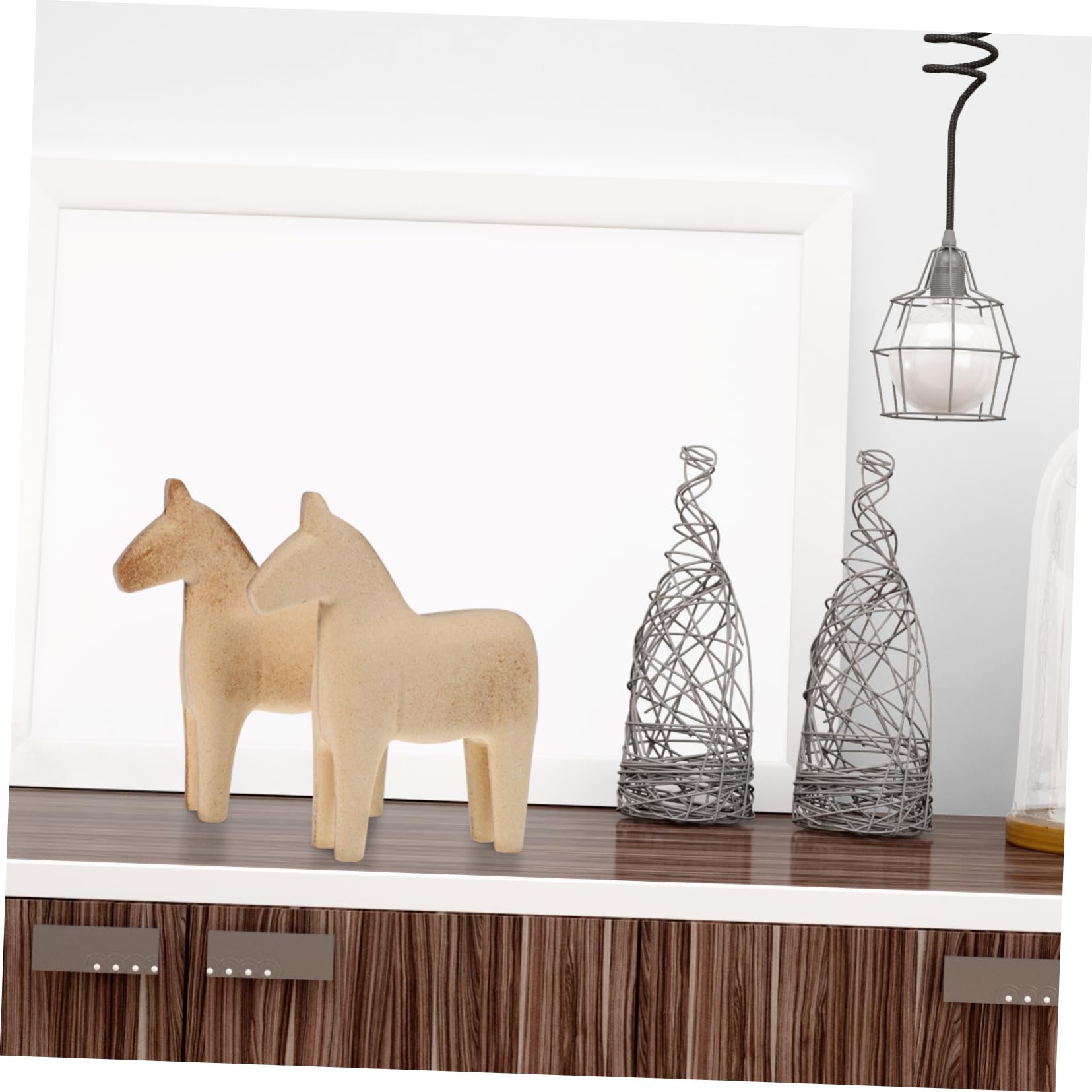 TEHAUX 3 Set Statua Del Cavallo Roba Da Poster Corsa Rodeo Decorazioni Per Bomboniere Gicos Forniture Fai Da Te Per Artigianato in Legno Fai Da Te Di Legno 2 Pezzi * 3