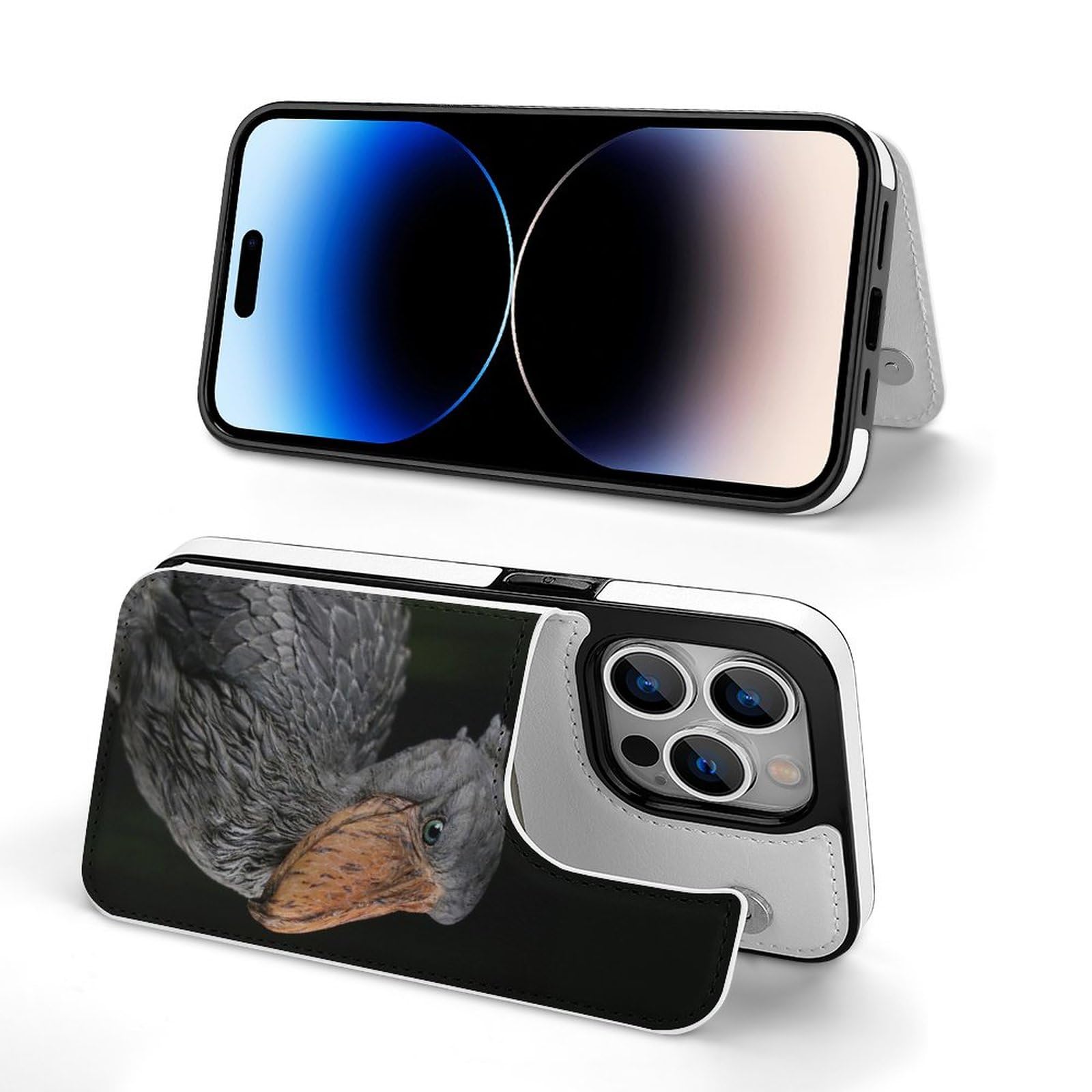 【ハシビロコウ 】　iPhone 14 Pro 128GB Amazon.co.jp: iPhone 14 Pro ケース 手帳型 ハシビロコウ 鳥 iPhone