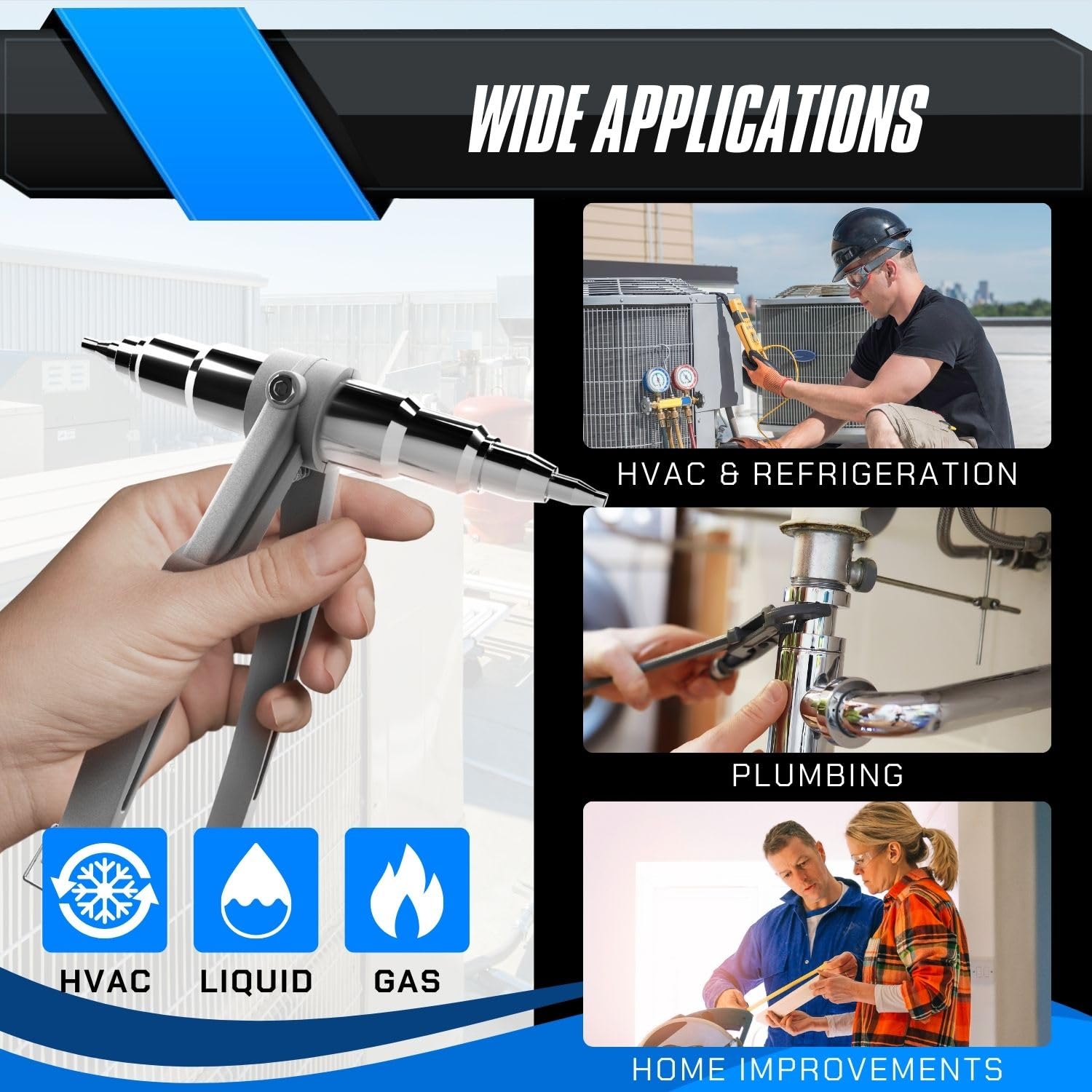Jeu De 7 Pièces Pour Réparation HVAC, Expanseur De Tubes Cuivre Pour Climatisation - Acier Allié, Neuf