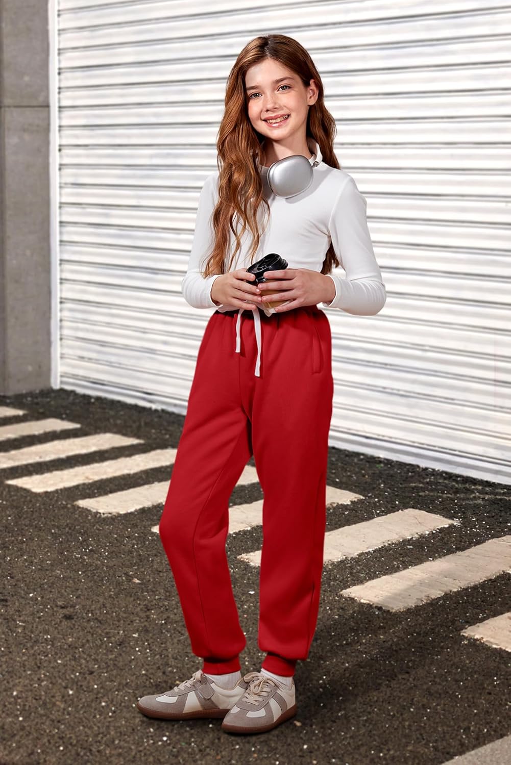 Unisex Kids Winter Active Sherpa-Lined Fleece Sweatpants Warm Athletic Jogger Pants with Pockets 3-14 Years - Image 6