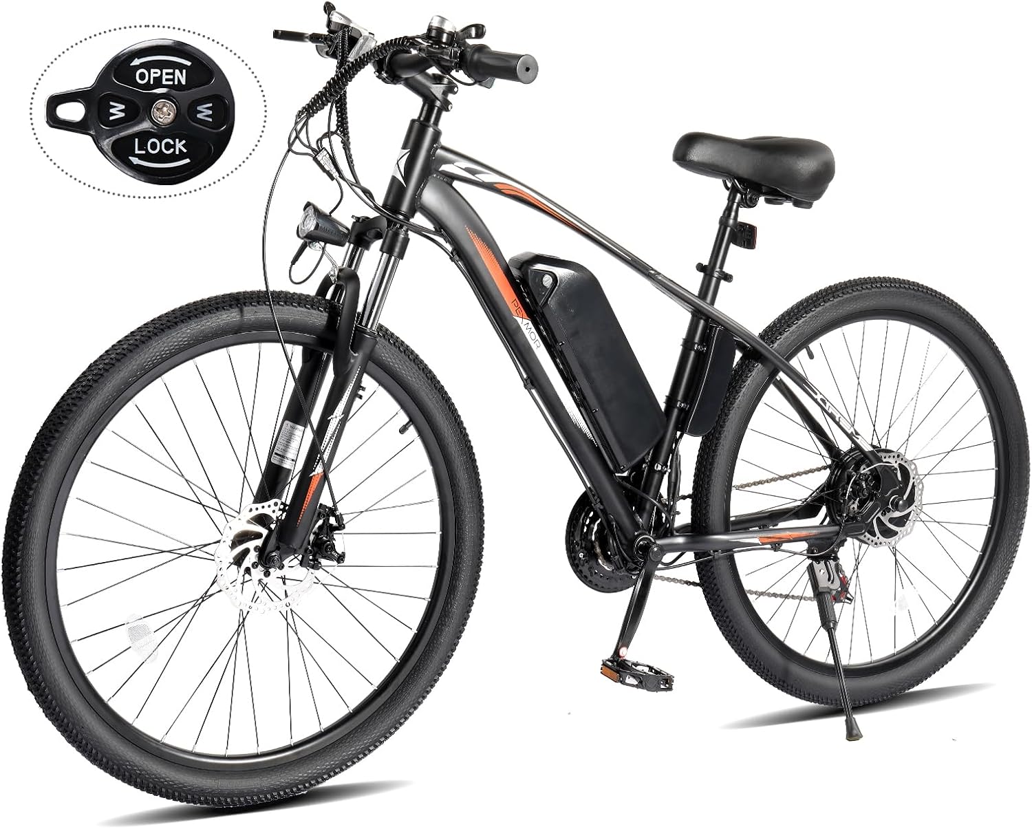 PEXMOR Electric Bike for Adults, 500W (Peak 750W) Electric Mountain Commuter Bicycle 48V 13AH Removable Battery, 50Miles 20MPH 27.5"/26" Fat Tire Ebike 7/21 Speed | Front Suspension, UL2849