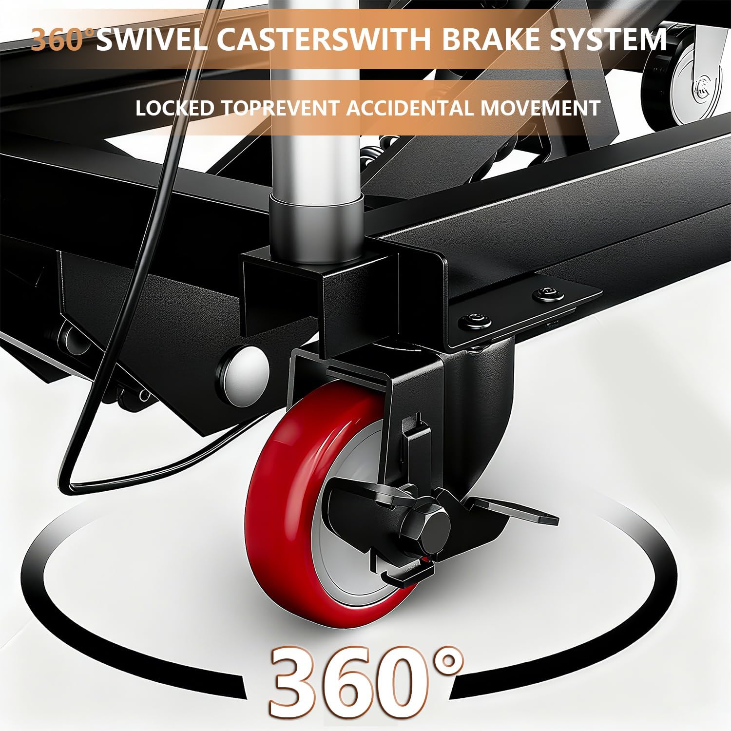 Carro elevador de 230 kg de carga, mesa elevadora hidráulica de 28 – 72 cm, plataforma elevadora con 4 ruedas y plataforma de goma de 71 x 46 cm, elevador de tijera para fábricas, almacenes