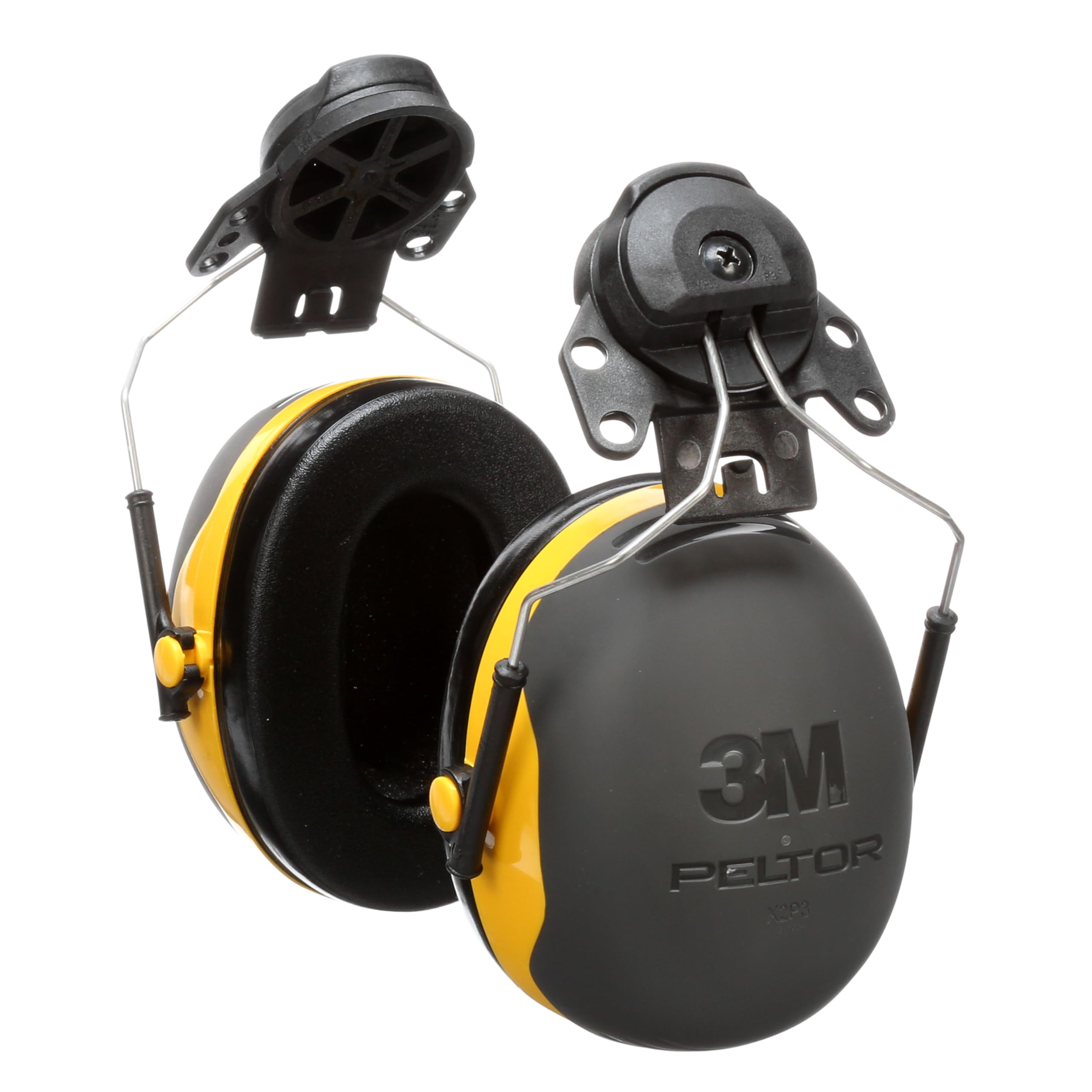 3M PELTOR Orejeras, Amarillo, Montadas en casco, 30 dB, X2P3 | 1 Orejera/Caja