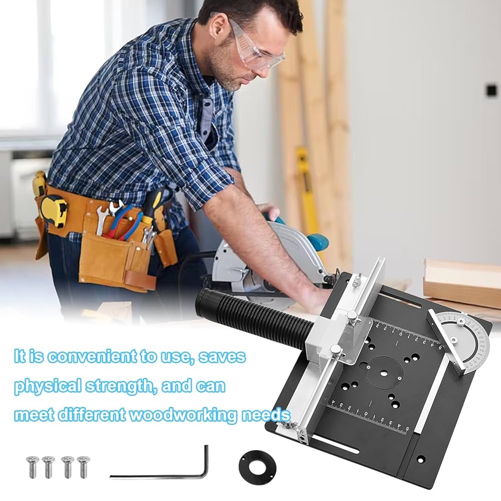 Set 3 Piastre Fresatrice Legno In Alluminio - Per Tavolo Router, Precisione CNC