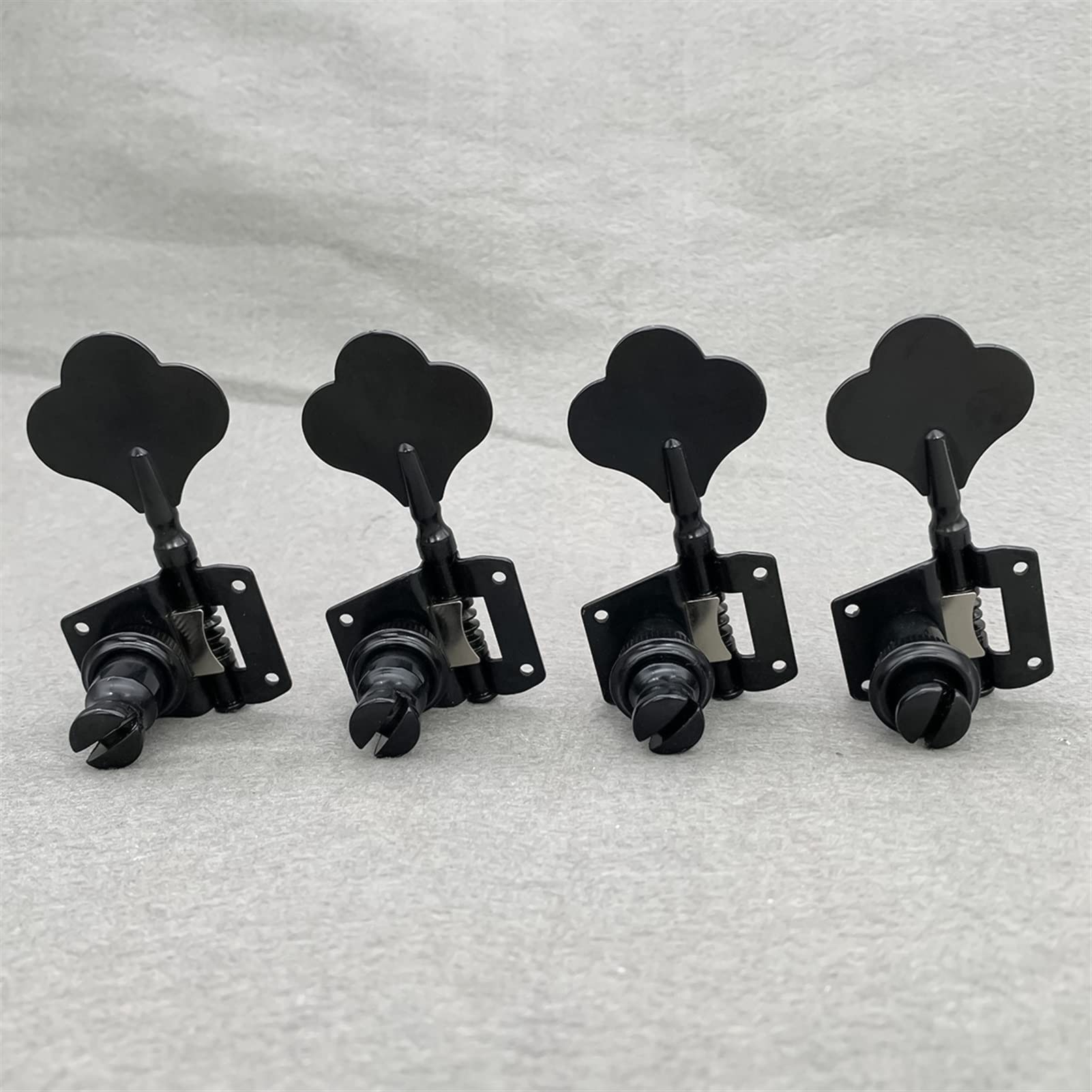 4R Bass Abrir Engranajes Sintonizadores Máquina Cabezales Tuning Pegs Black para Bajo Eléctrico Derecho Clavijas afinación