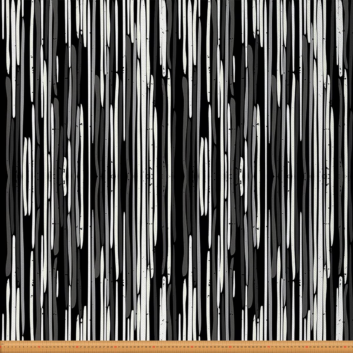 Stripes Fabric by The Yard,Geometric Upholstery Fabric,Modern Striped Art Outdoor, for Chairs,2 Yard,(L184*W150cm) White And Black