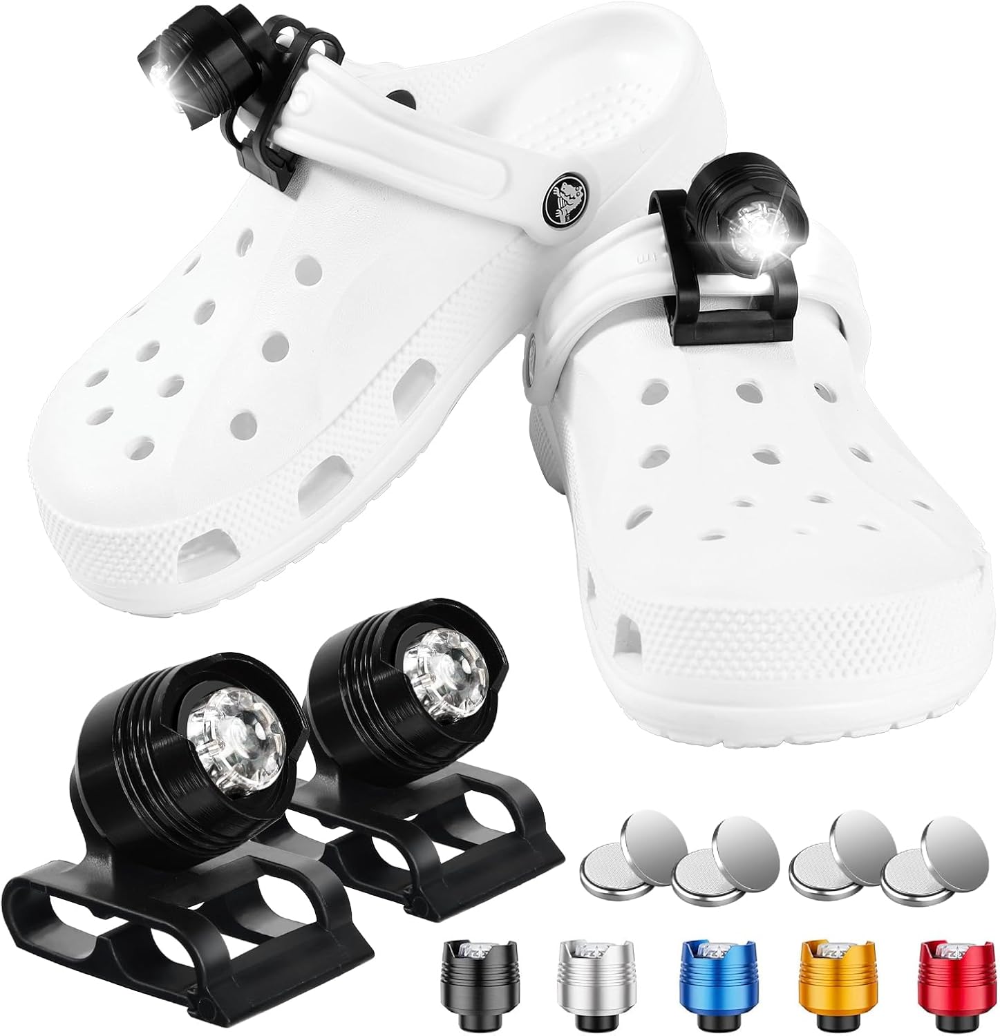 Insutam Croc Lights for Shoes, 2pcs Lights Flashlights for